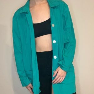 Super cute koret blue button up   * slight staining added photo of stains *